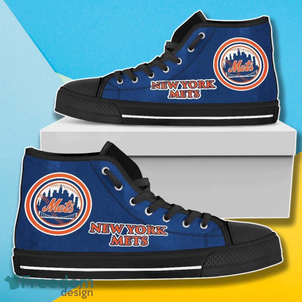 Circle Logo New York Mets MLB High Top Shoes For Men Women Fans Product Photo 1