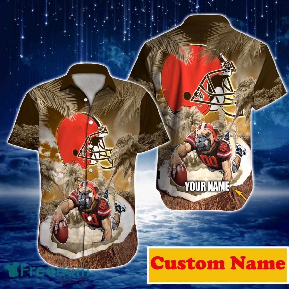 Cleveland Browns NF Custom Name Hawaiian Shirt For Men And Women Immpressive Gift For True Fans Product Photo 1