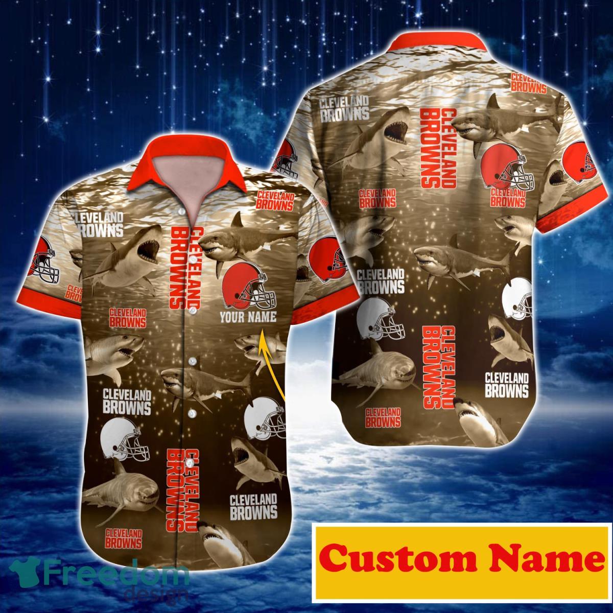 Cleveland Browns NFL Hawaiian shirt Custom Name Summer Gift - Freedomdesign