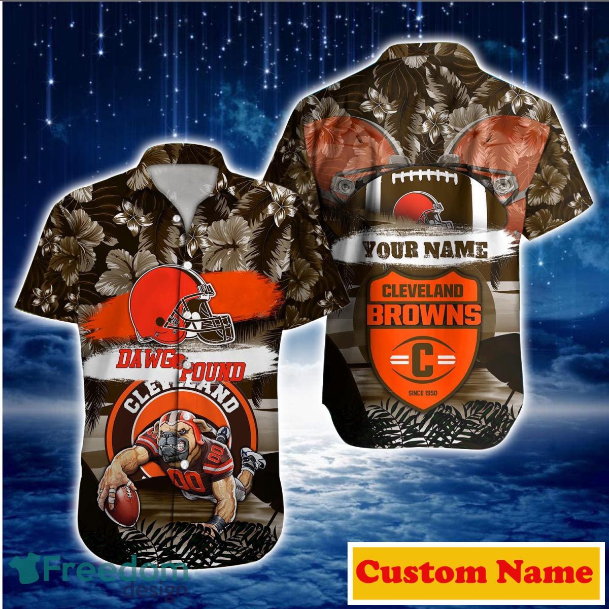 Cleveland Browns NFL Custom Name Hawaiian Shirt For Men And Women Special  Gift For Real Fans - Freedomdesign