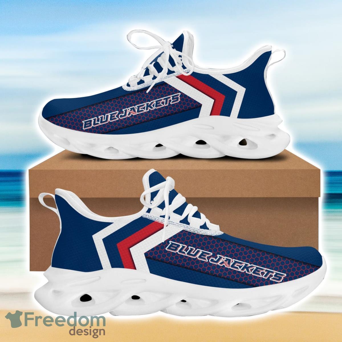 Columbus Hockey Blue Jackets Max Soul Sneakers Running Sport Shoes Custom Name Product Photo 2