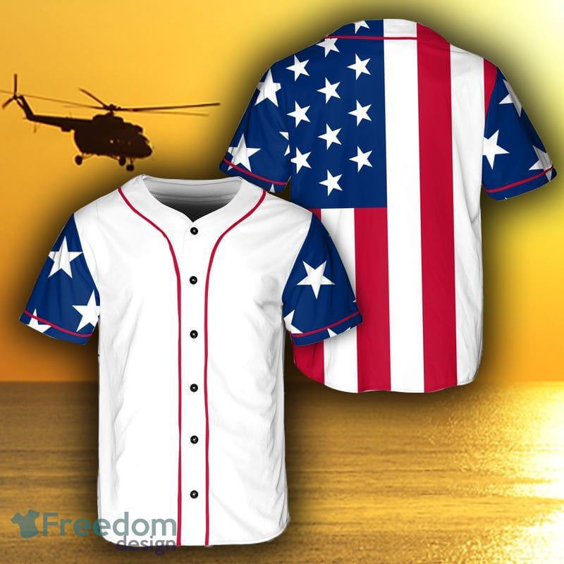 Custom Design Navy America Red, White & Blue Baseball Jersey Shirt For Men  And Women - Freedomdesign