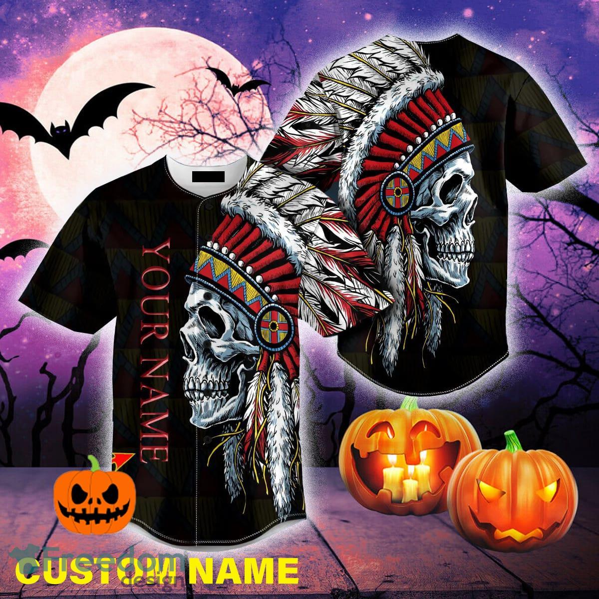 Houston Texans NFL Baseball Jersey Shirt Skull Custom Number And Name For  Fans Gift Halloween - Banantees