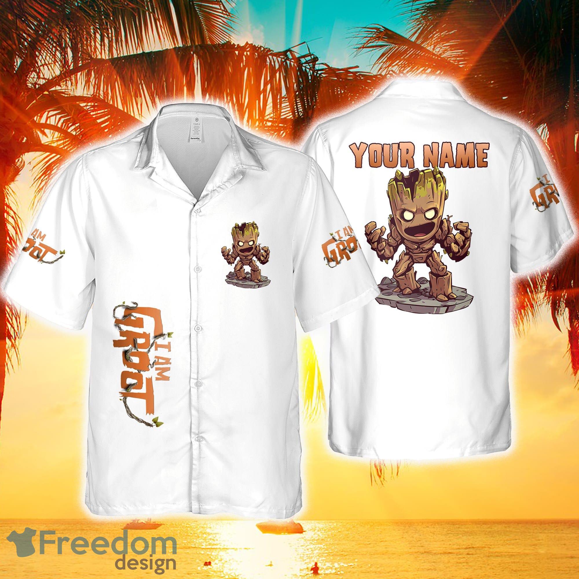 Cool Aloha Groot NFL Kansas City Chiefs Hawaiian Shirt Summer Beach Gift