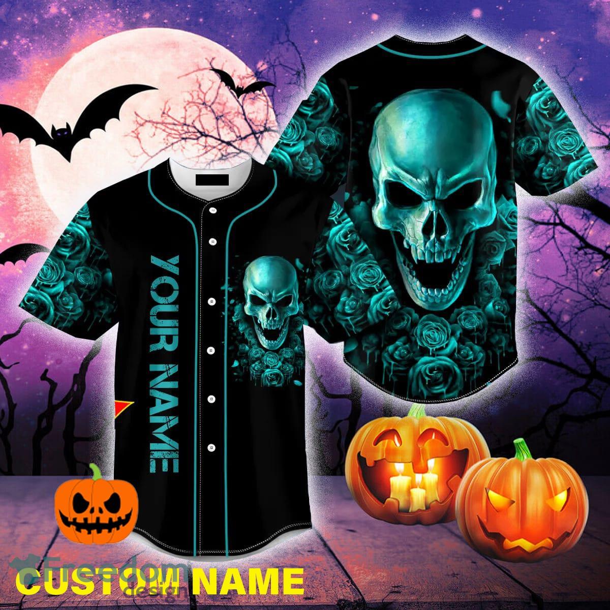 Sugarskull Skull Mickey Mouse - Calavera Calavera Horizontal Text Custom  Name Baseball Jersey Disney Men And Women Gift For Fans - Banantees