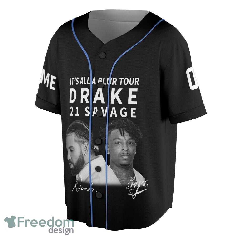Drake And 21 Savage It's All A Blur Tour Personalized Baseball Jersey -  Growkoc