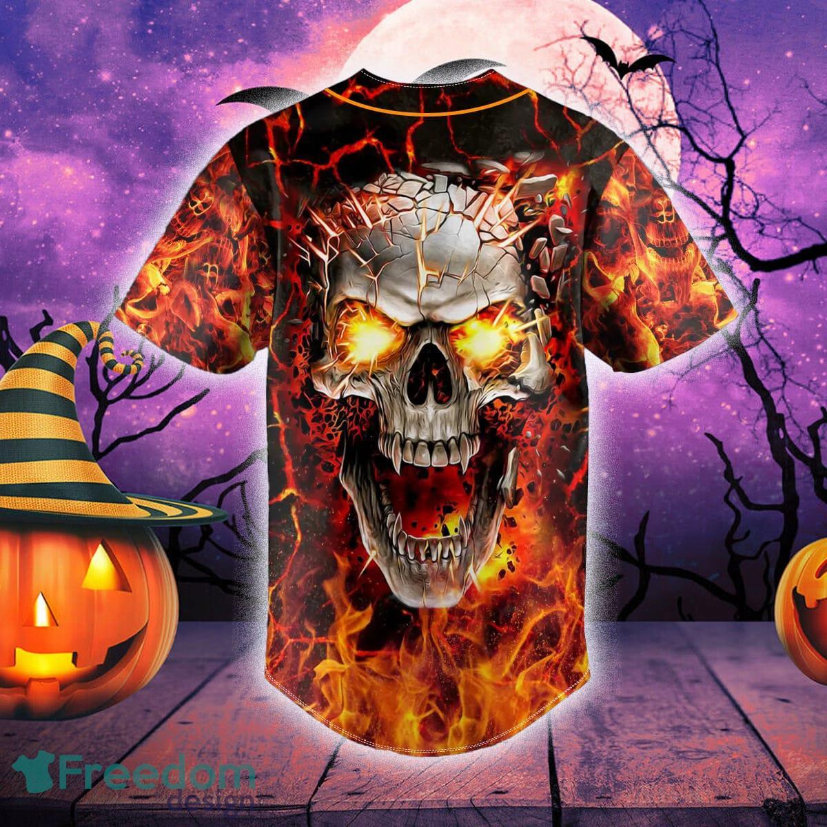 NEW LIMITED Baseball Skeleton Halloween Men Boys Baseball Halloween T-Shirt