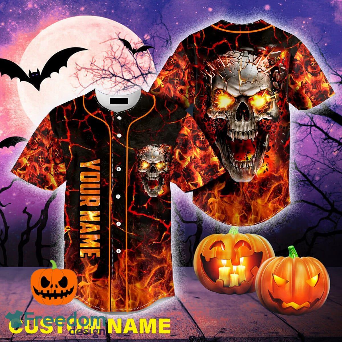 Custom Name Money Wealth Dollar Skull Baseball Jersey For Men And Women  Gift Halloween - Banantees