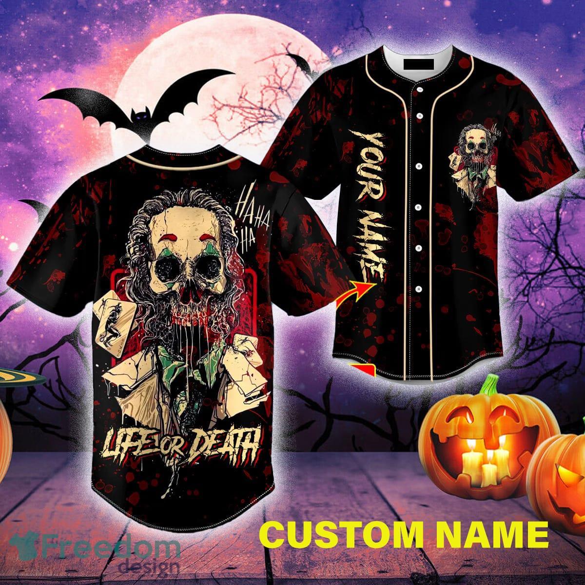 Brown Skull Captain Morgan Baseball Jersey Shirt Gift Halloween For Men And  Women - Freedomdesign