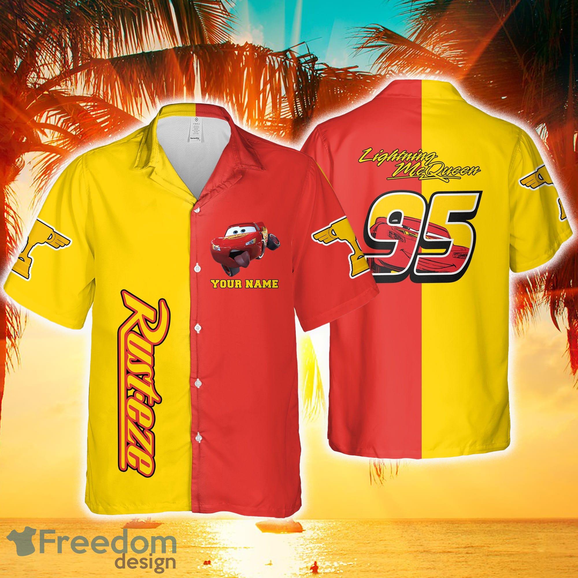 Custom Number And Name Lightning Mcqueen Racing champion Speed Red White  Baseball Jersey Disney Men And Women Gift For Fans - Freedomdesign