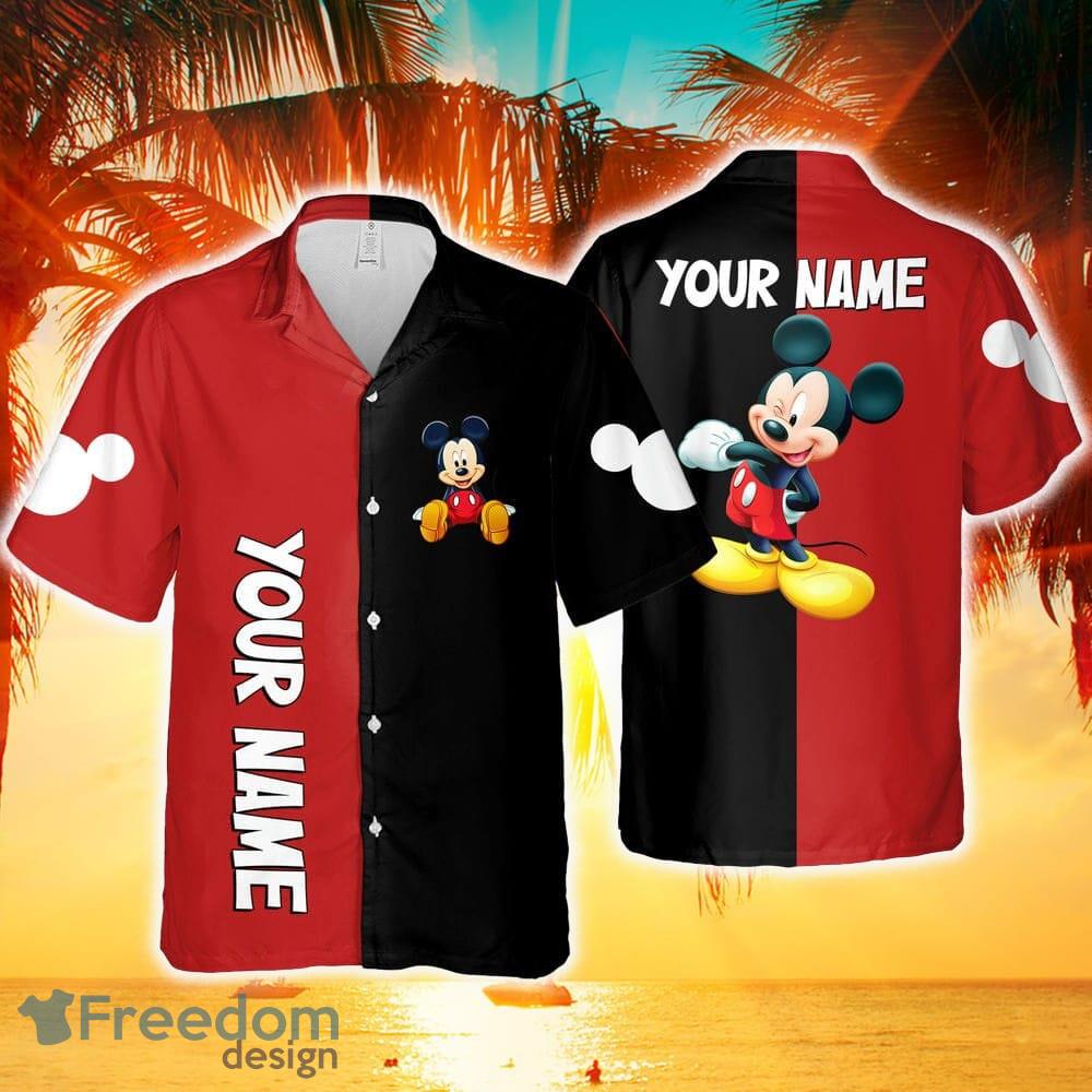 Mickey Mouse Red Black Disney Custom Baseball Jerseys For Men And