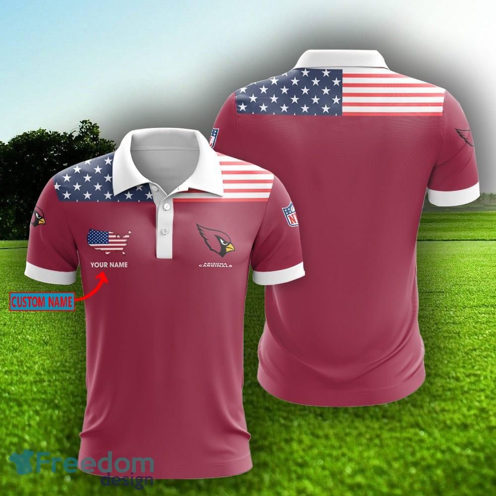 Custom Name NFL Football Arizona Cardinals Logo Golf Polo Shirt For Men And  Women - Freedomdesign