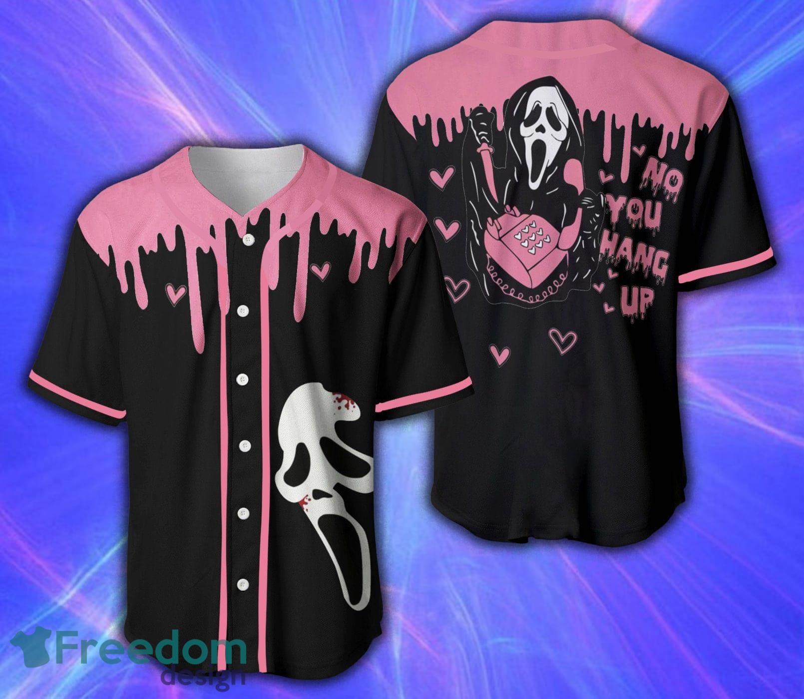 Personalized Pink Ghostface No You Hang up Baseball Jersey 