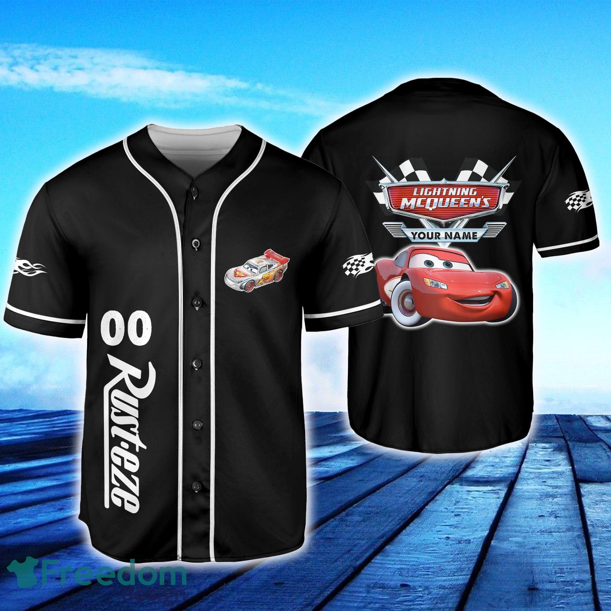 Custom Number And Name Lightning Mcqueen Racing champion Speed Red Yellow  Bl Baseball Jersey Disney Men And Women Gift For Fans - Freedomdesign