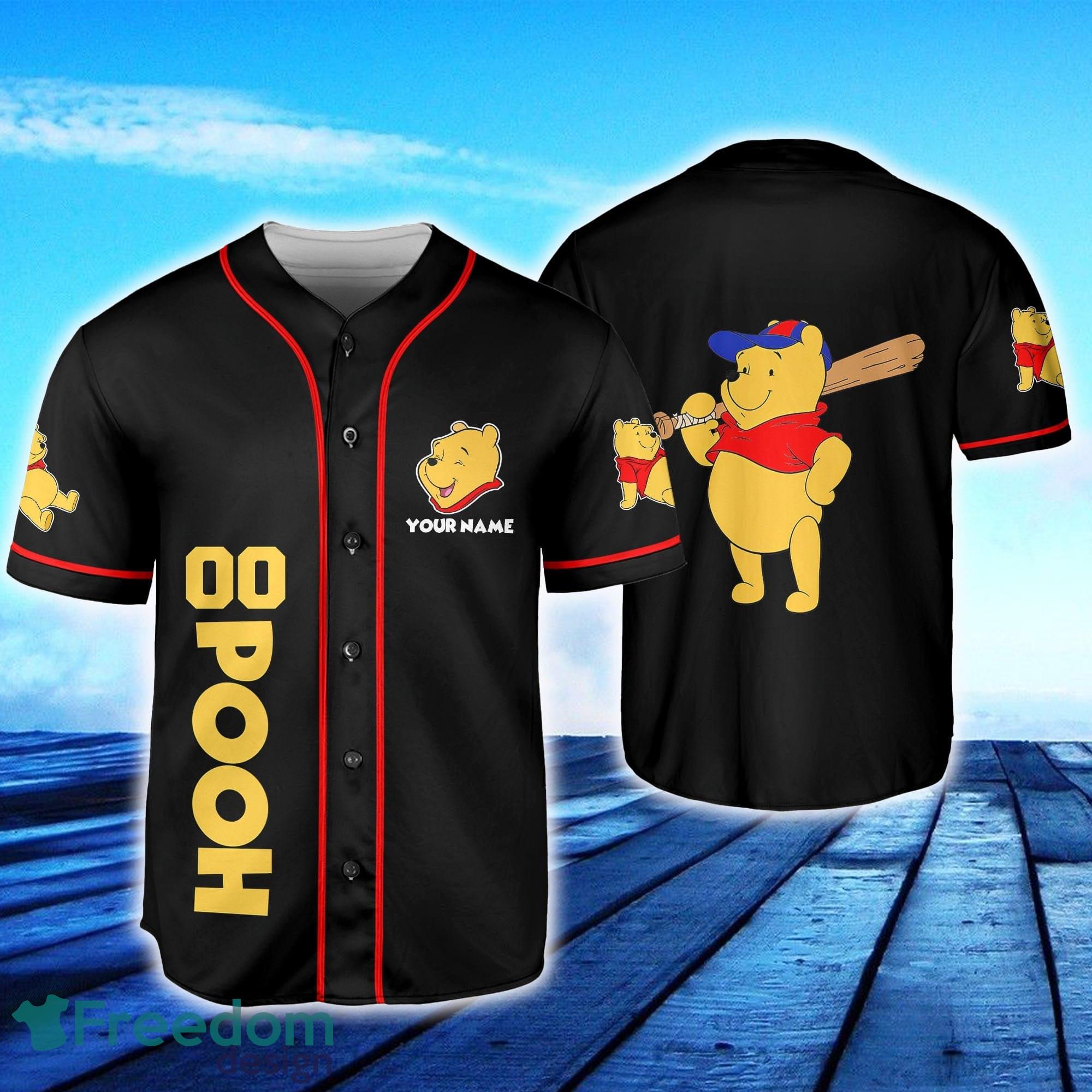 NY Mets Pooh Baseball Jersey - Black - Scesy