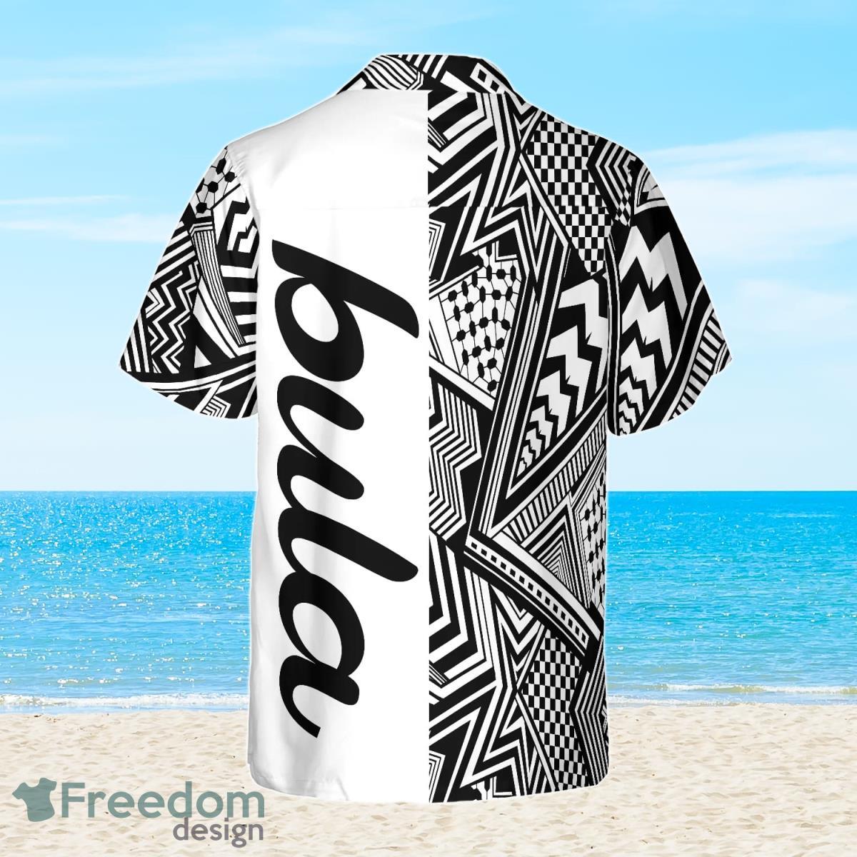 Customized Black And White Modern Pattern Bula Hawaiian Shirt Best Gift For Men And Women Product Photo 2