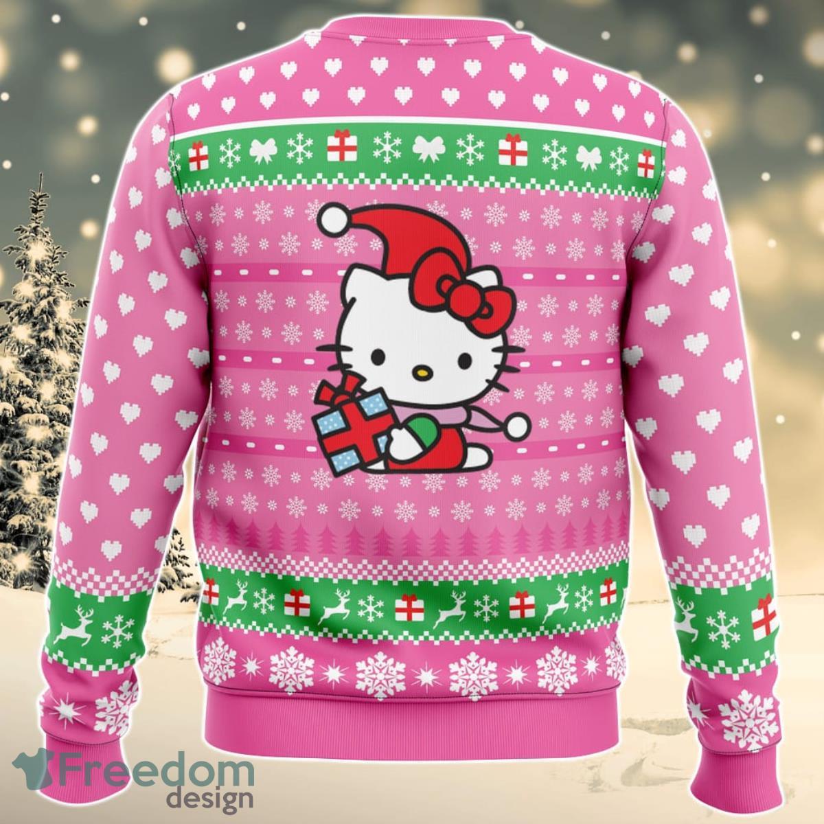 Cute Christmas Hello Kitty Ugly Christmas Sweater For Men And Women Product Photo 2