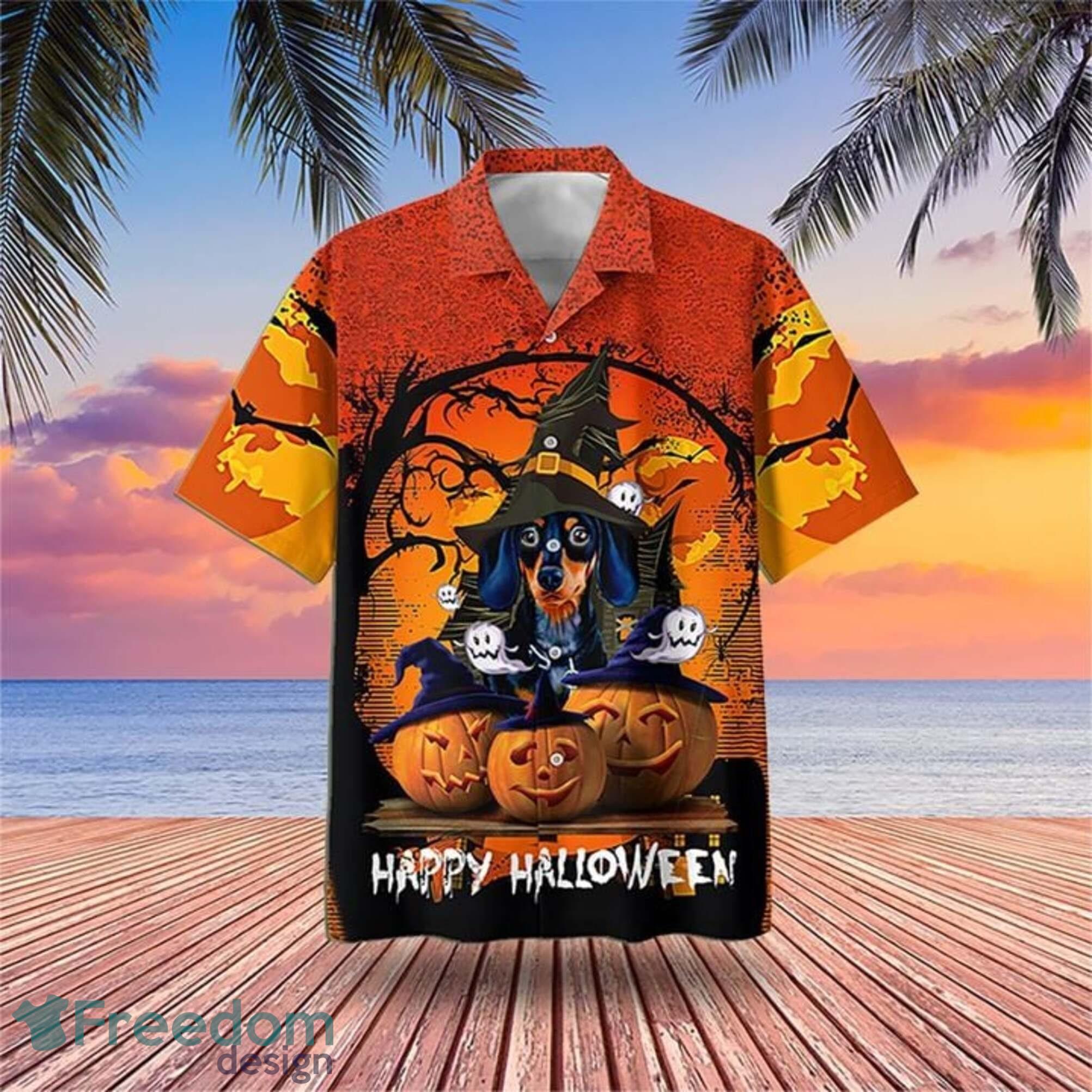 Chicago Bears Halloween Horror Hawaiian Shirt - Trendy Aloha