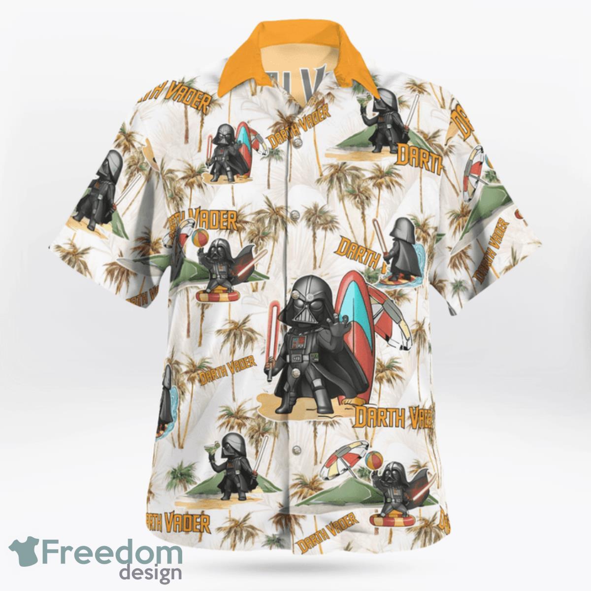 Darth Vader Tropical Hawaiian Shirt And Short For Fans Product Photo 2