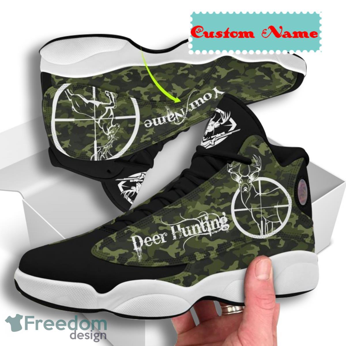 Deer Hunting Air Jordan 13 Custom Name Sneakers Best Gift For Men And Women Product Photo 1