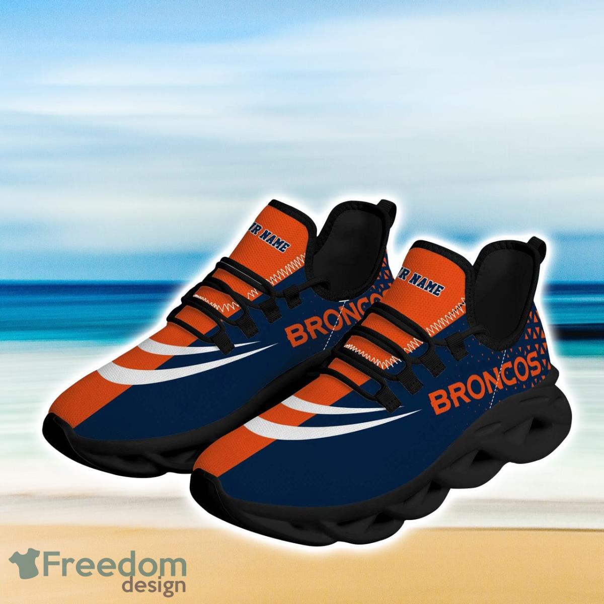 Denver Broncos Max Soul Sneakers Running Sport Shoes Custom Name Product Photo 2