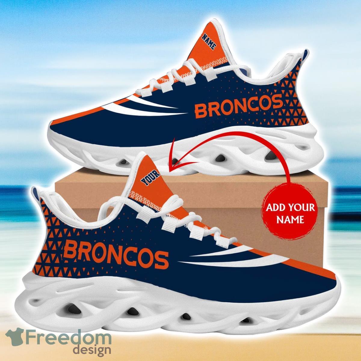 Denver Broncos Max Soul Sneakers Running Sport Shoes Custom Name Product Photo 1