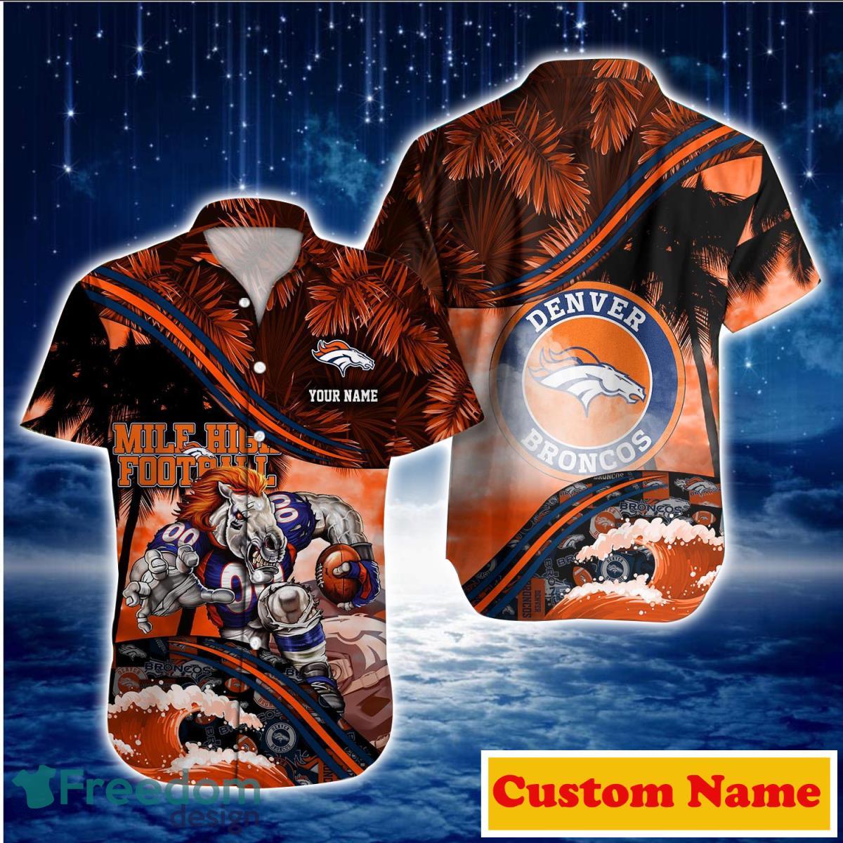 Denver Broncos Custom Name NFL Hawaiian Shirt And Shorts Gift For