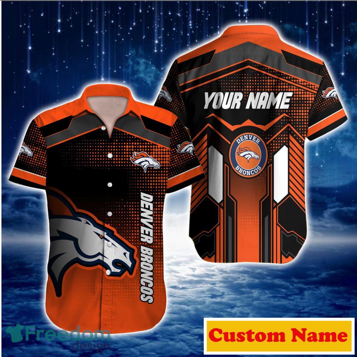 Denver Broncos Custom Name NFL Hawaiian Shirt And Shorts Gift For