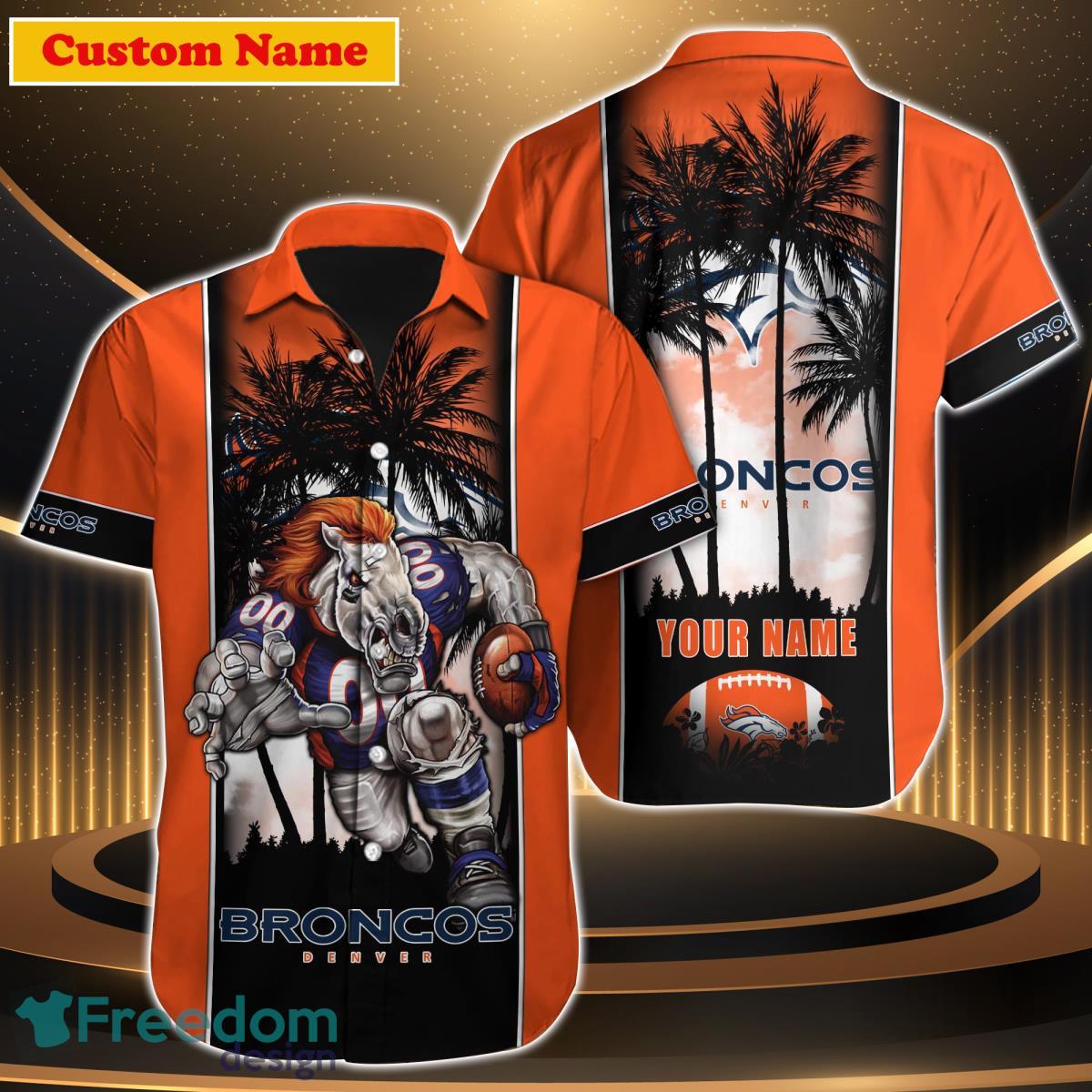 NFL Denver Broncos Hawaiian Shirt Custom Name - Ingenious Gifts