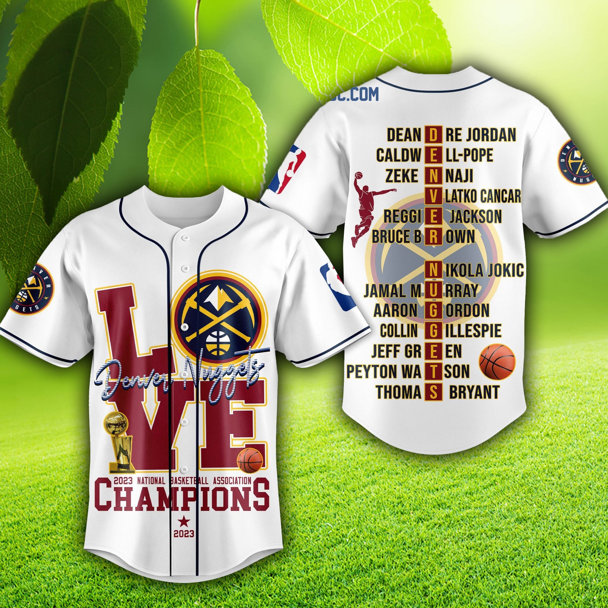 Denver Nuggets Love Team 2023 National Basketball Association Champions  White Design Baseball Jersey - Growkoc