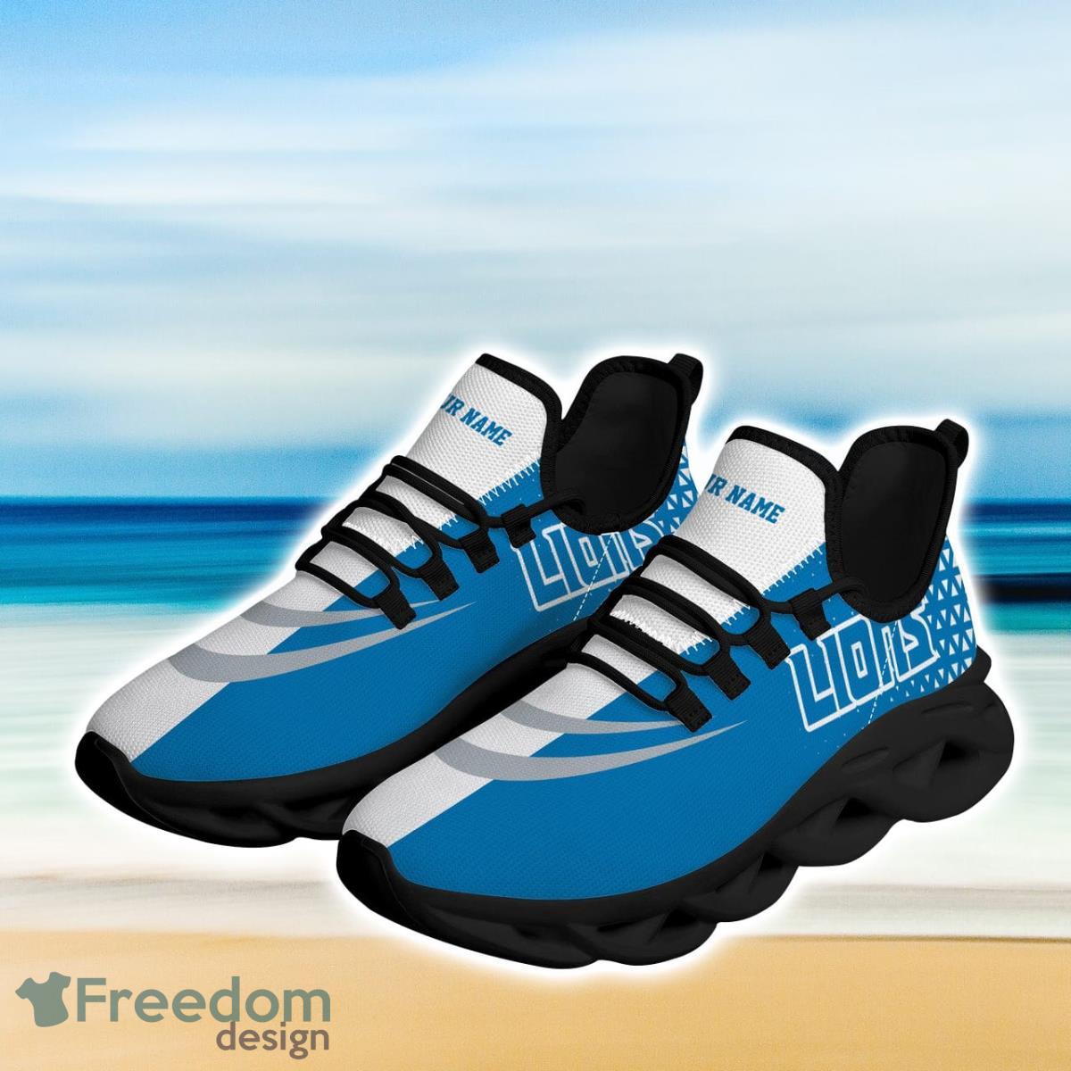 Detroit Lions Max Soul Sneakers Running Sport Shoes Custom Name Product Photo 2