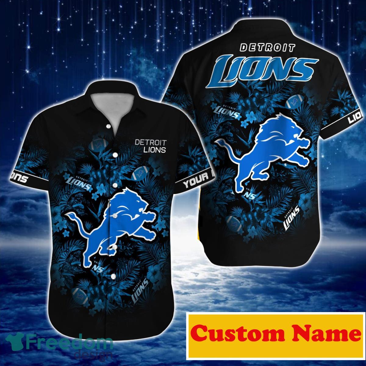 Detroit Lions NFL Custom Name Hawaiian Shirt For Men Women Special Gift For  Real Fans - Freedomdesign