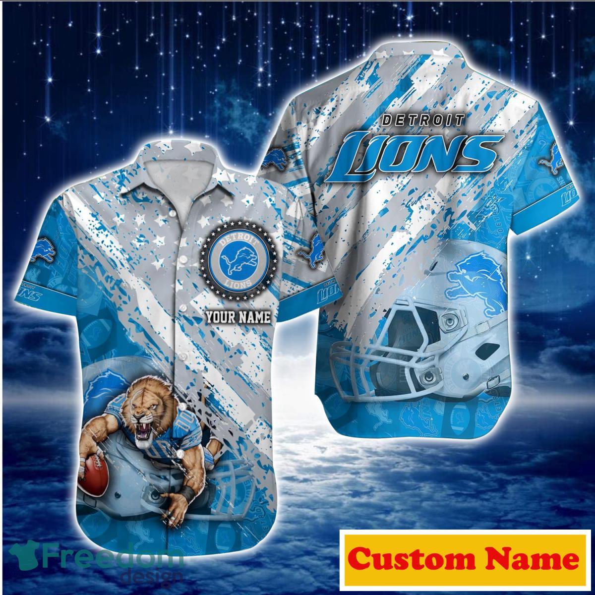 Detroit Lions NFL Custom Name Hawaiian Shirt For Men And Women Impressive Gift For Fans Product Photo 1