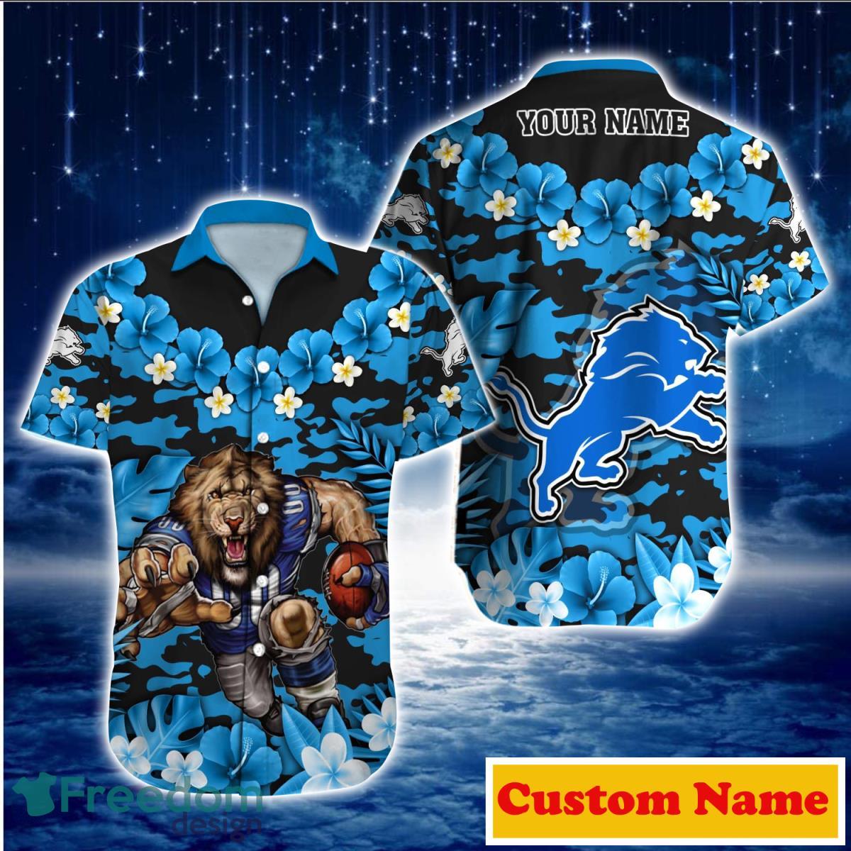 Detroit Lions NFL Custom Name Hawaiian Shirt For Men Women Best Gift For  Real Fans - Freedomdesign