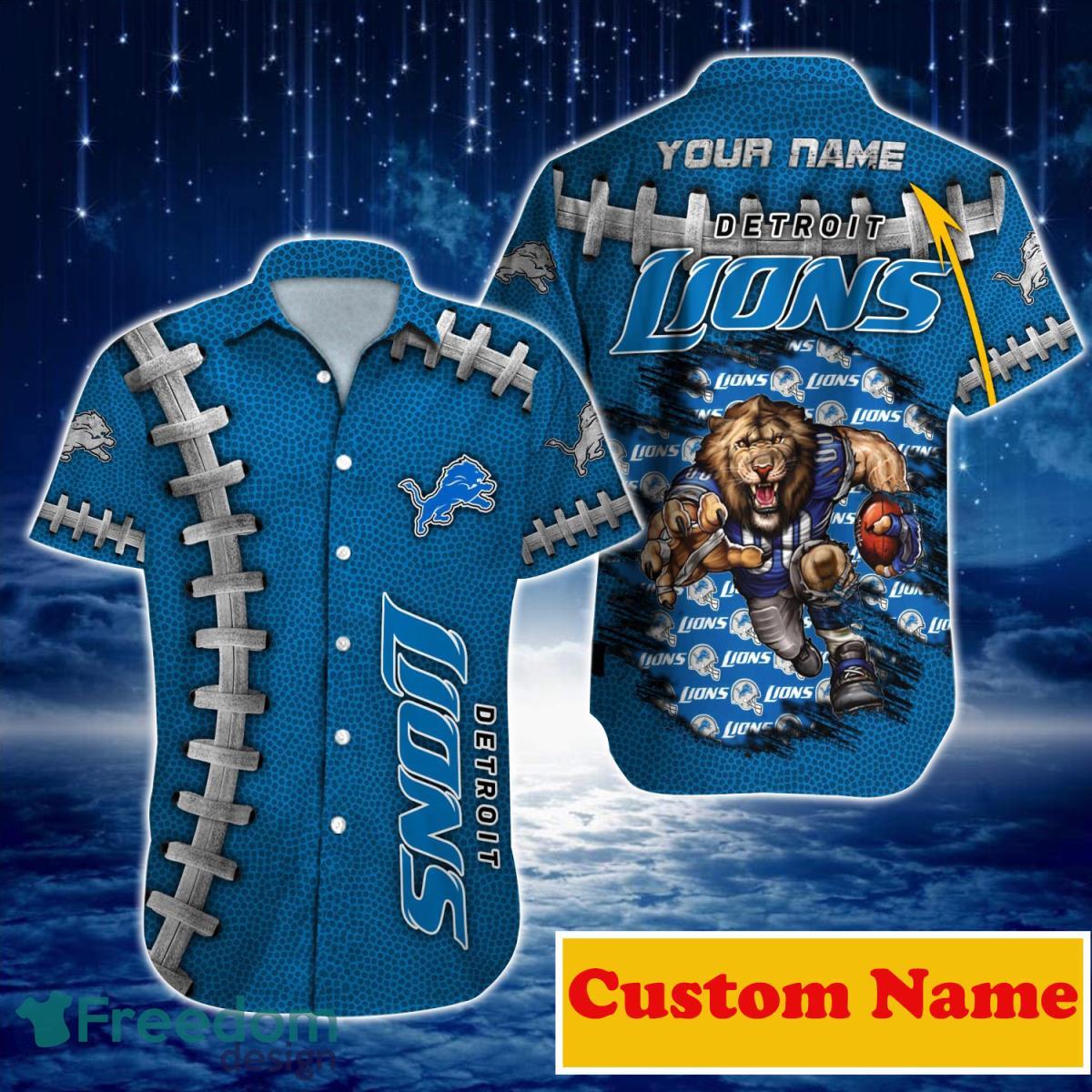 Detroit Lions NFL Custom Name Hawaiian Shirt For Men And Women Special Gift For Real Fans Product Photo 1