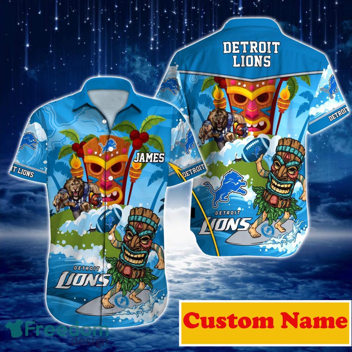 Detroit Lions NFL Custom Name Hawaiian Shirt For Men Women Special Gift For  Real Fans - Freedomdesign