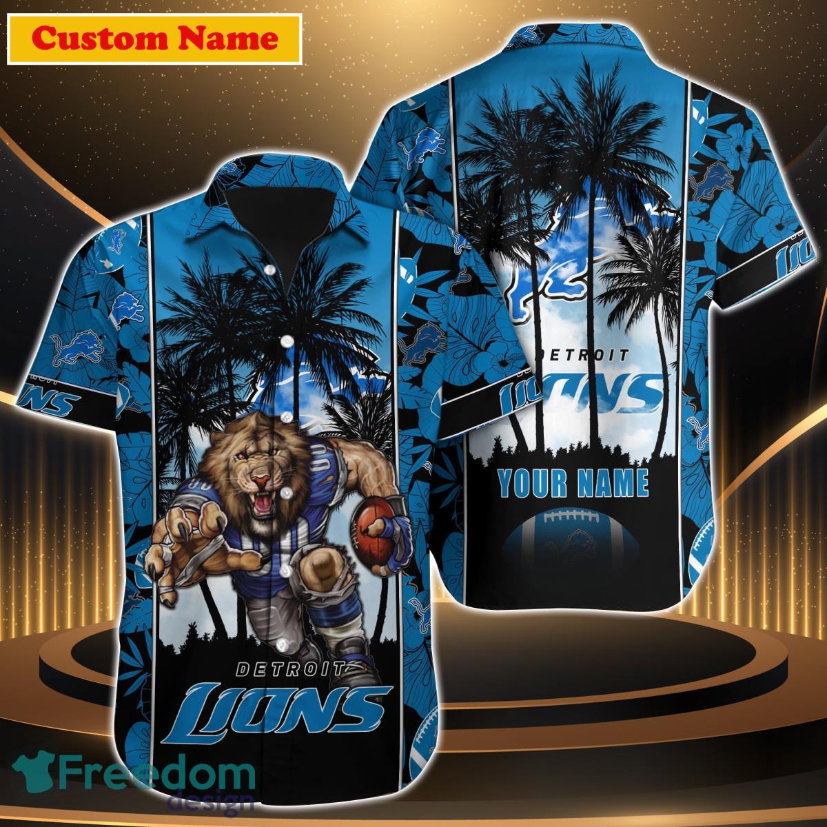 Nfl Detroit Lions Custom Name Coconut Beach Trendy Hawaiian Shirt Aloha  Shirt - Trendy Aloha