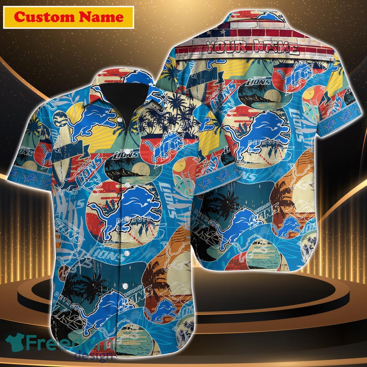 Detroit Lions NFL Custom Name Hawaiian Shirt For Men Women Special Gift For  Fan - Freedomdesign