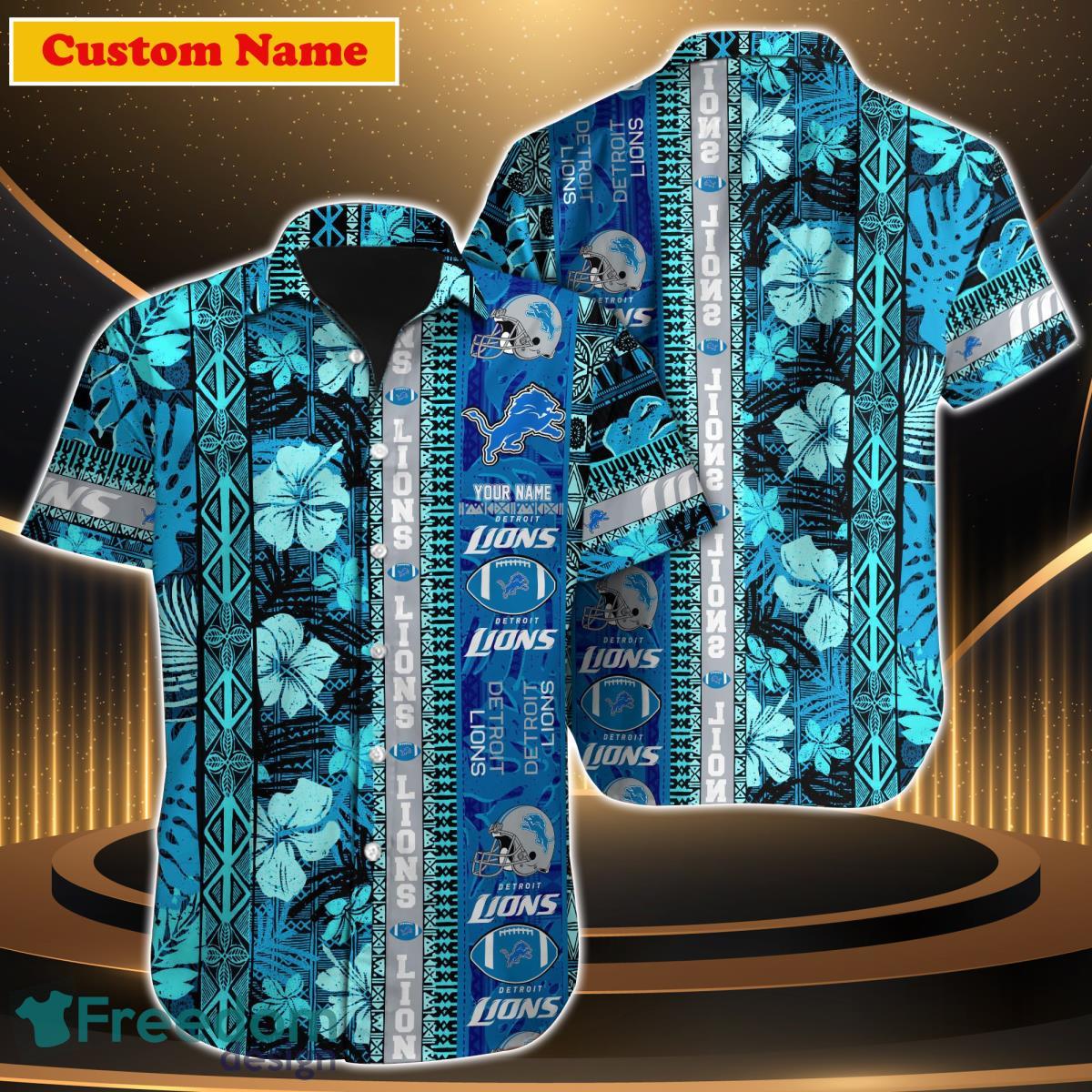 Detroit Lions NFL Custom Name Hawaiian Shirt For Men Women Best Gift For  Real Fans - Freedomdesign