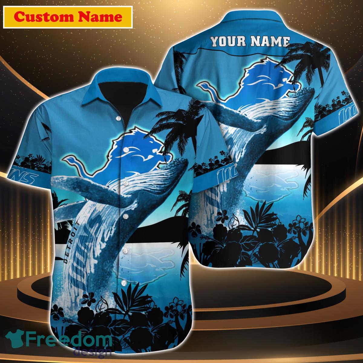 Detroit Lions NFL Custom Name Hawaiian Shirt For Men And Women Gift For  Fans - Freedomdesign