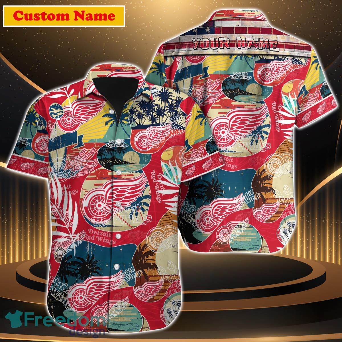 Detroit Red Wings NHL Custom Name Hawaiian Shirt For Men Women Special Gift For Fan Product Photo 1