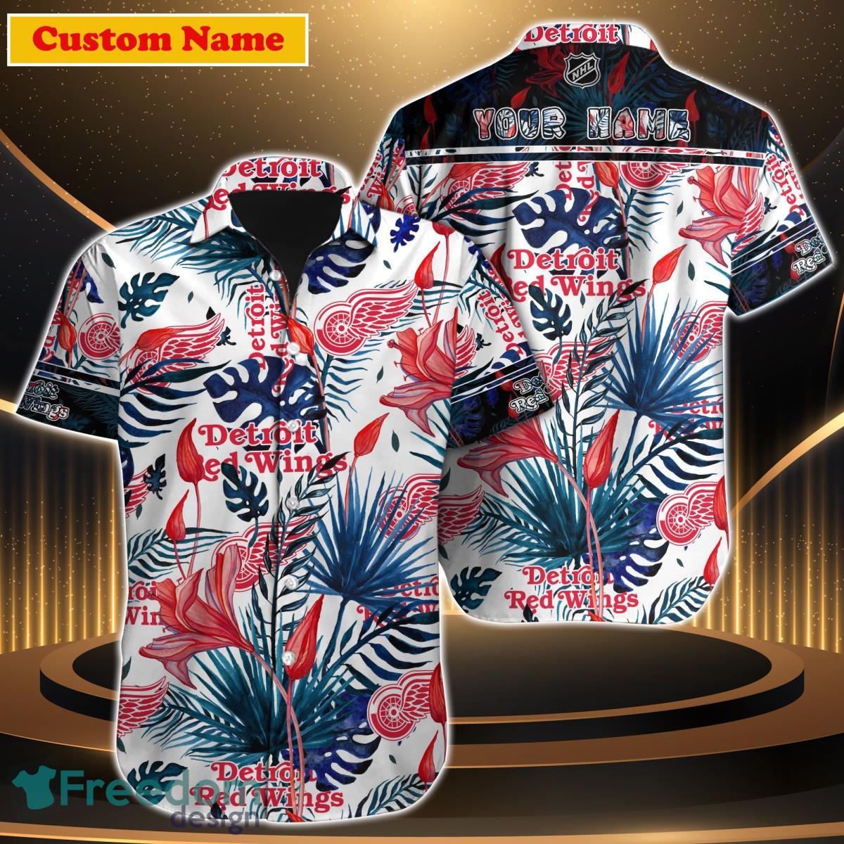 Detroit Red Wings NHL Custom Name Hawaiian Shirt Gift For Men Women Product Photo 1