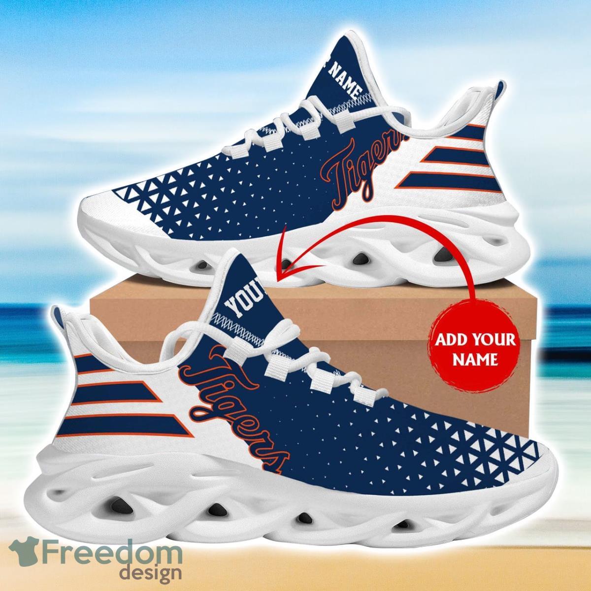 Detroit Tigers Baseball Max Soul Sneakers Running Sport Shoes Custom Name Product Photo 1