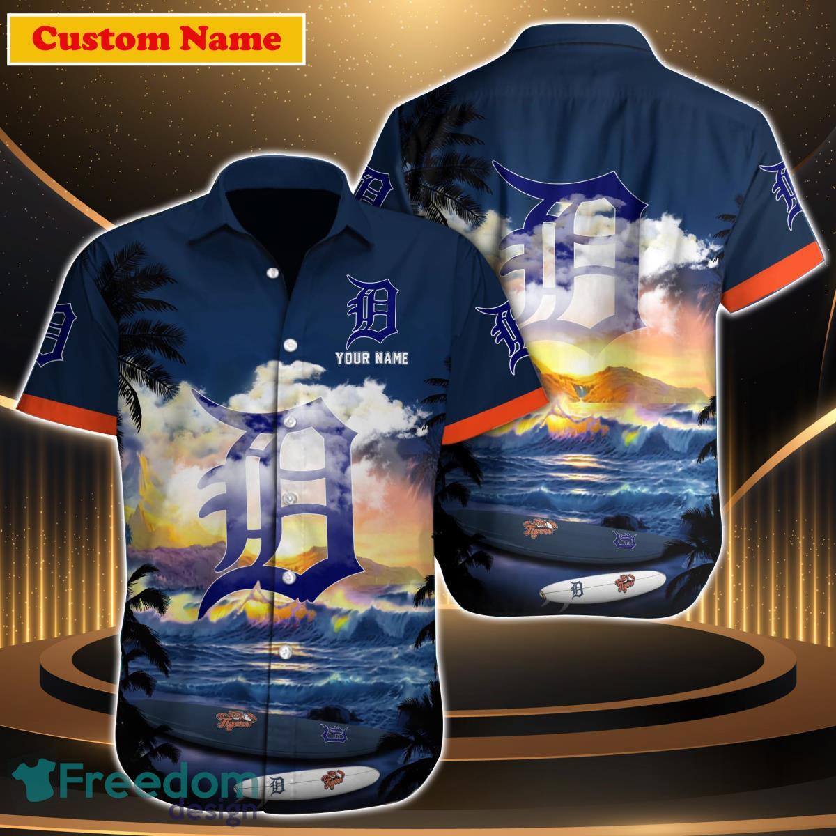 Detroit Tigers MLB Custom Name Hawaiian Shirt Great Gift For Men