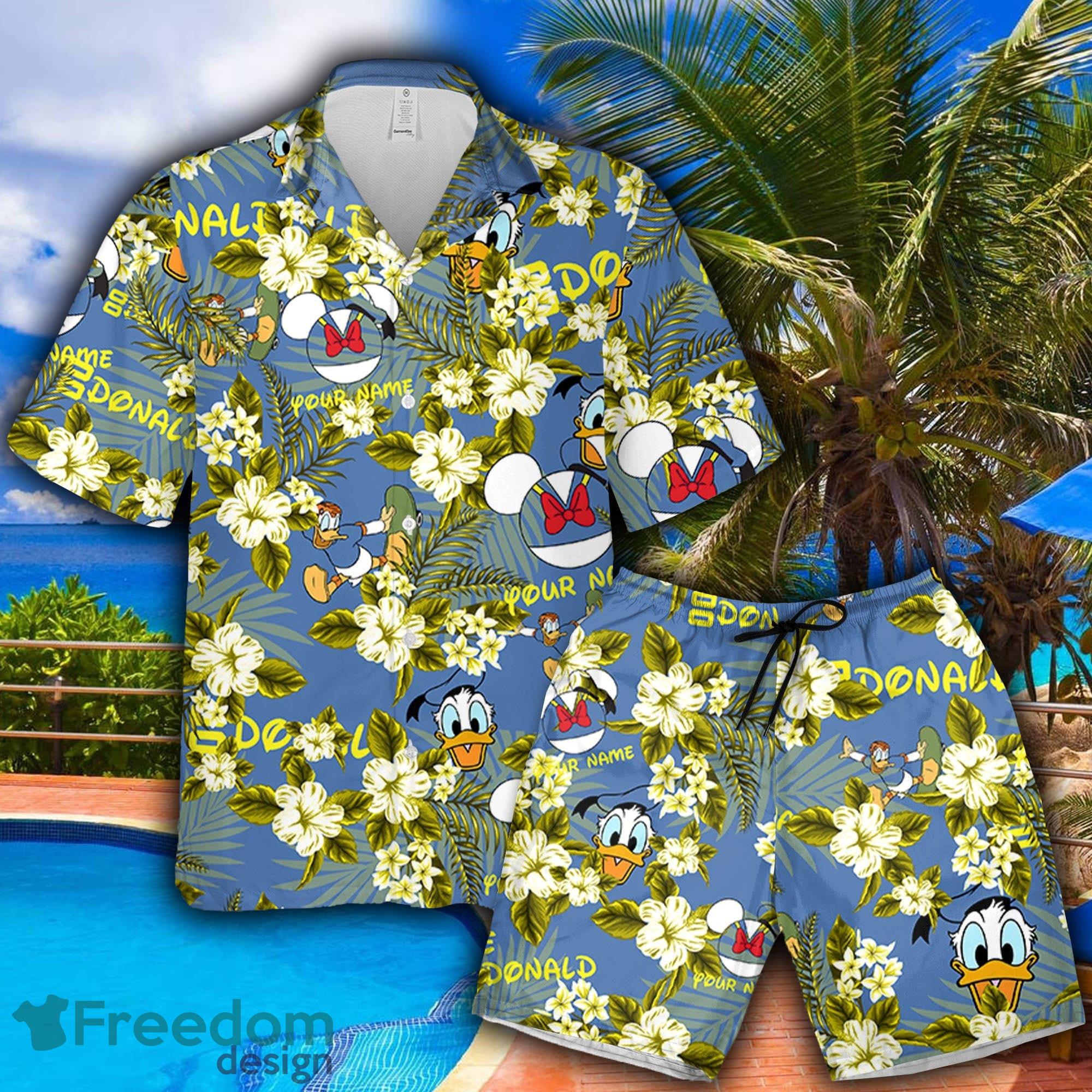 Donald Skateboard Funny Hawaiian Shirt And Short Flowers Custom