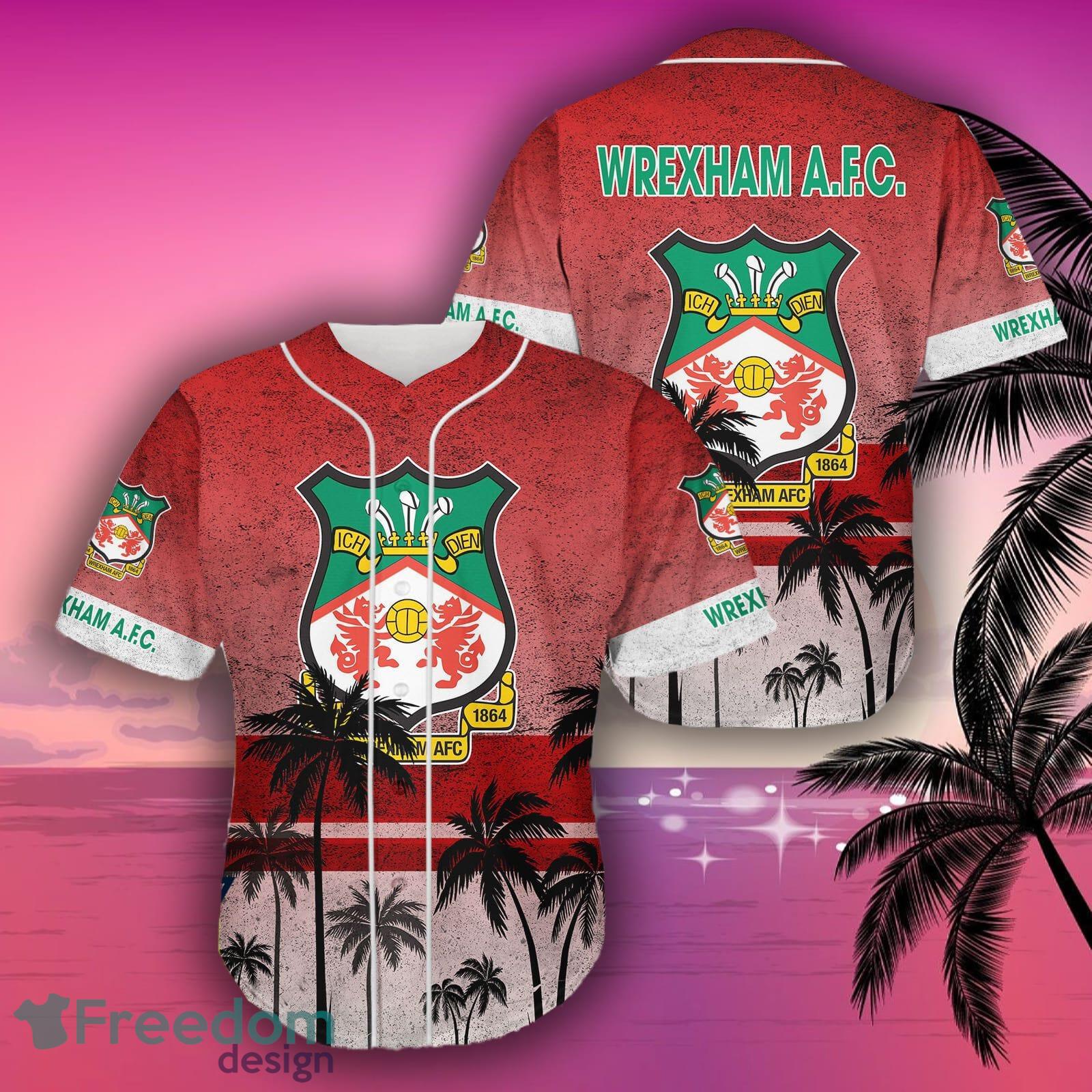 EFL Logo Style Coconut Wrexham AFC Fans Jersey Baseball Shirt -  Freedomdesign