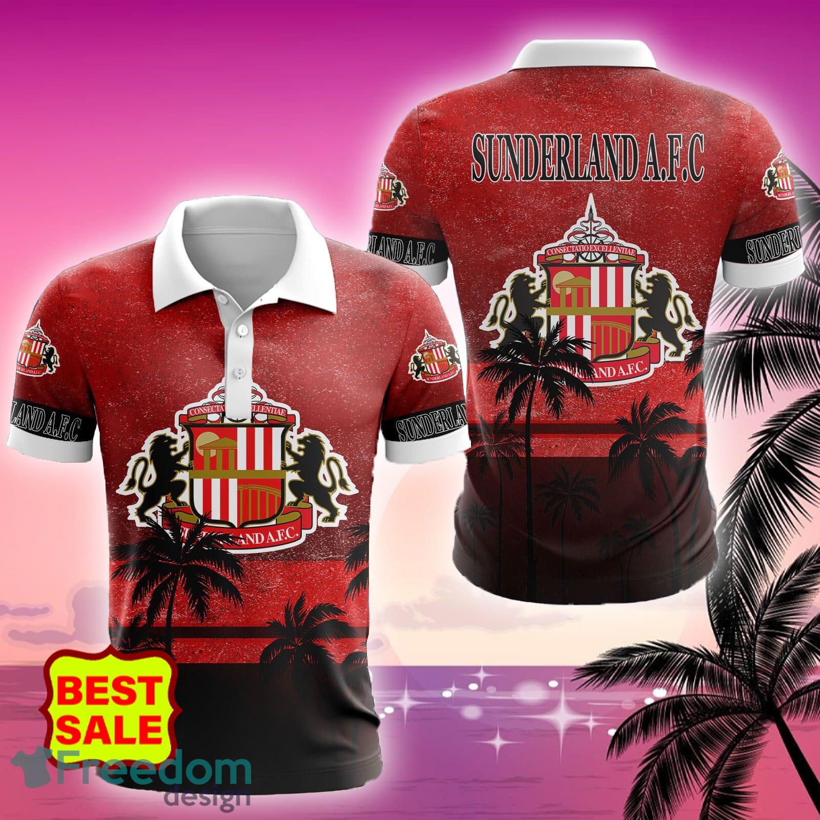 EFL Logo Sunderland AFC Hawaiian Fans Polo Golf Shirt For Men And