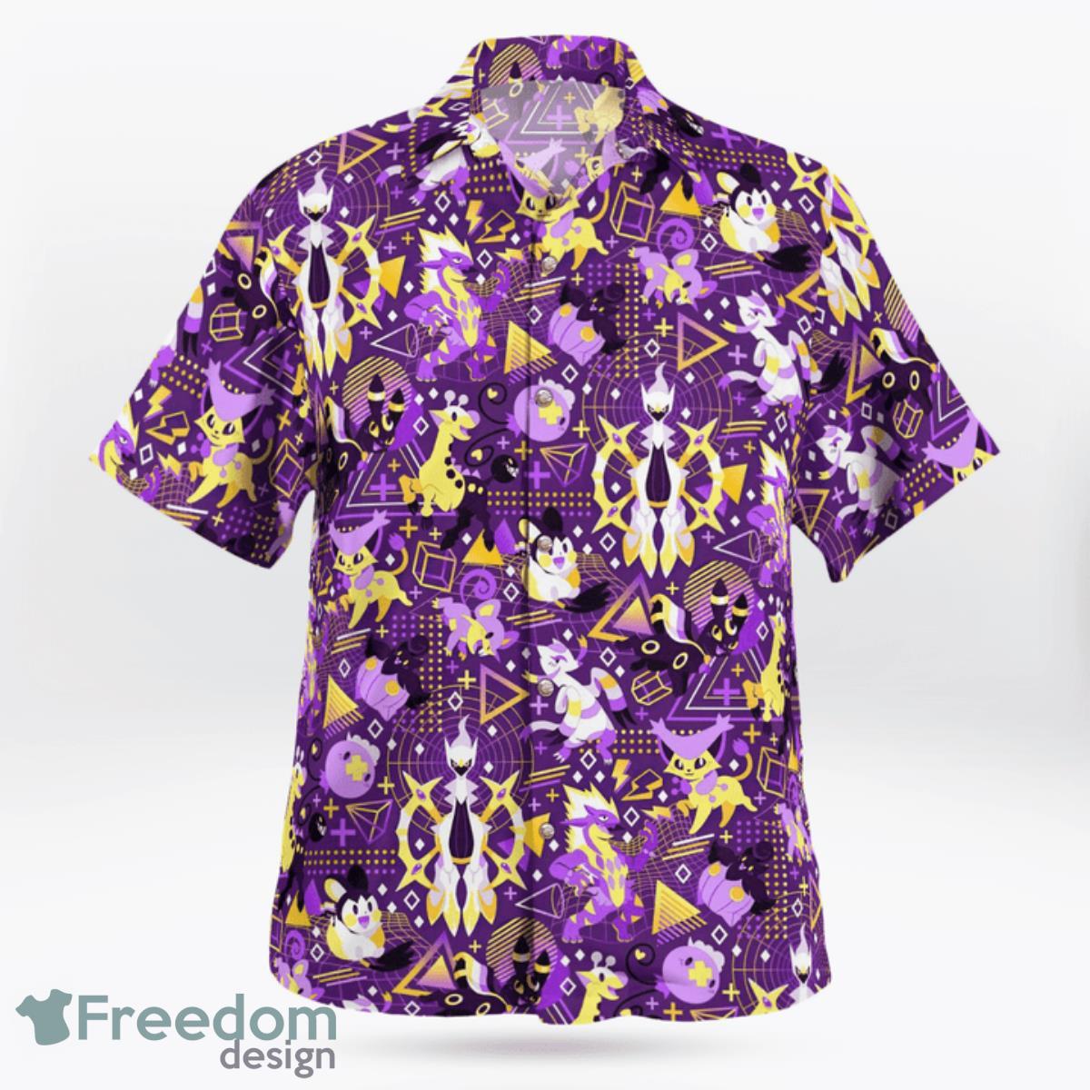 Electricity SyStar Trekem Pokemon Hawaiian Shirt And Short For Fans Product Photo 2