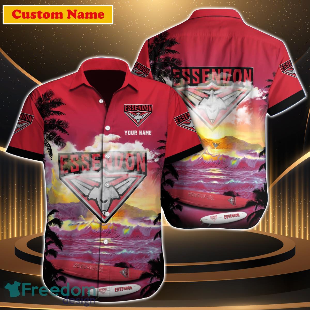 Essendon AFL Custom Name Hawaiian Shirt Great Gift For Men Women Fans Product Photo 1