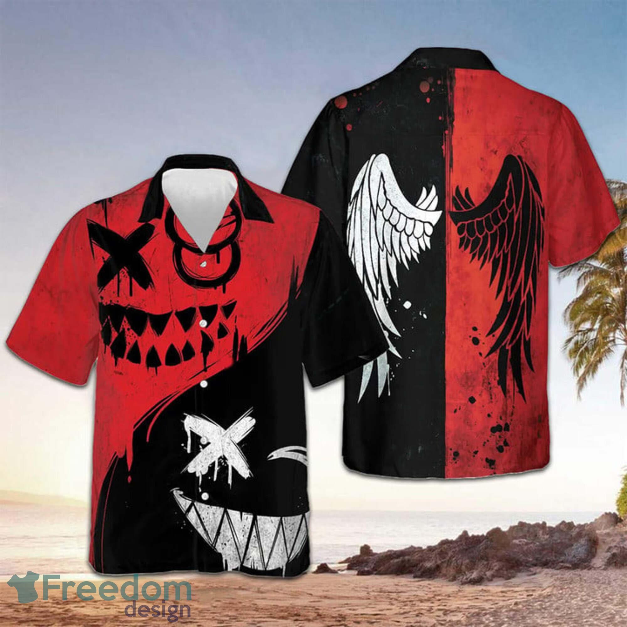 Raven And Skull Halloween 3D Hawaiian Shirt Summer Beach Gift For Men And  Women - Freedomdesign